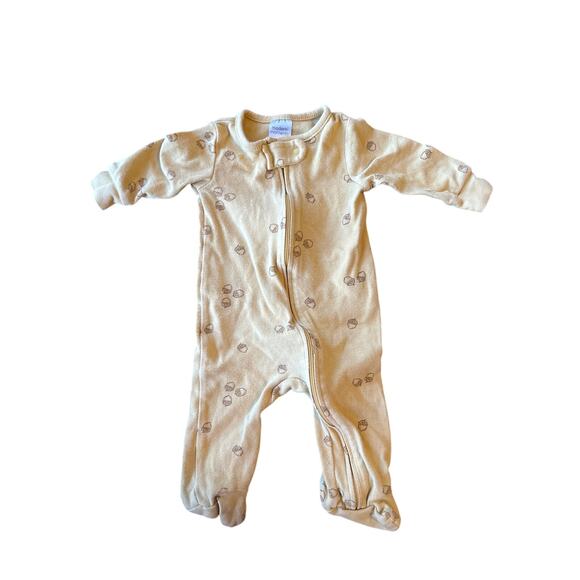 0-3M Baby Acorn Footie Pajama PJ - Picture 1 of 1